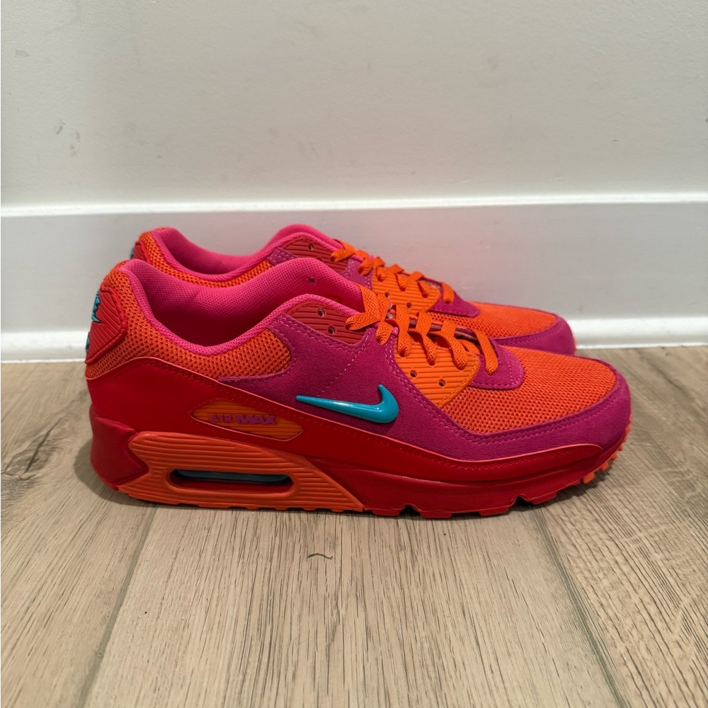 Nike Air Max 90 'Alchemy Pink' Red Orange Cyan FJ3868-600 Men's Size 11.5 Shoes